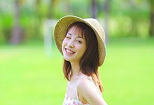 小清新可爱美女吊带裙性感户外写真-沐风文化